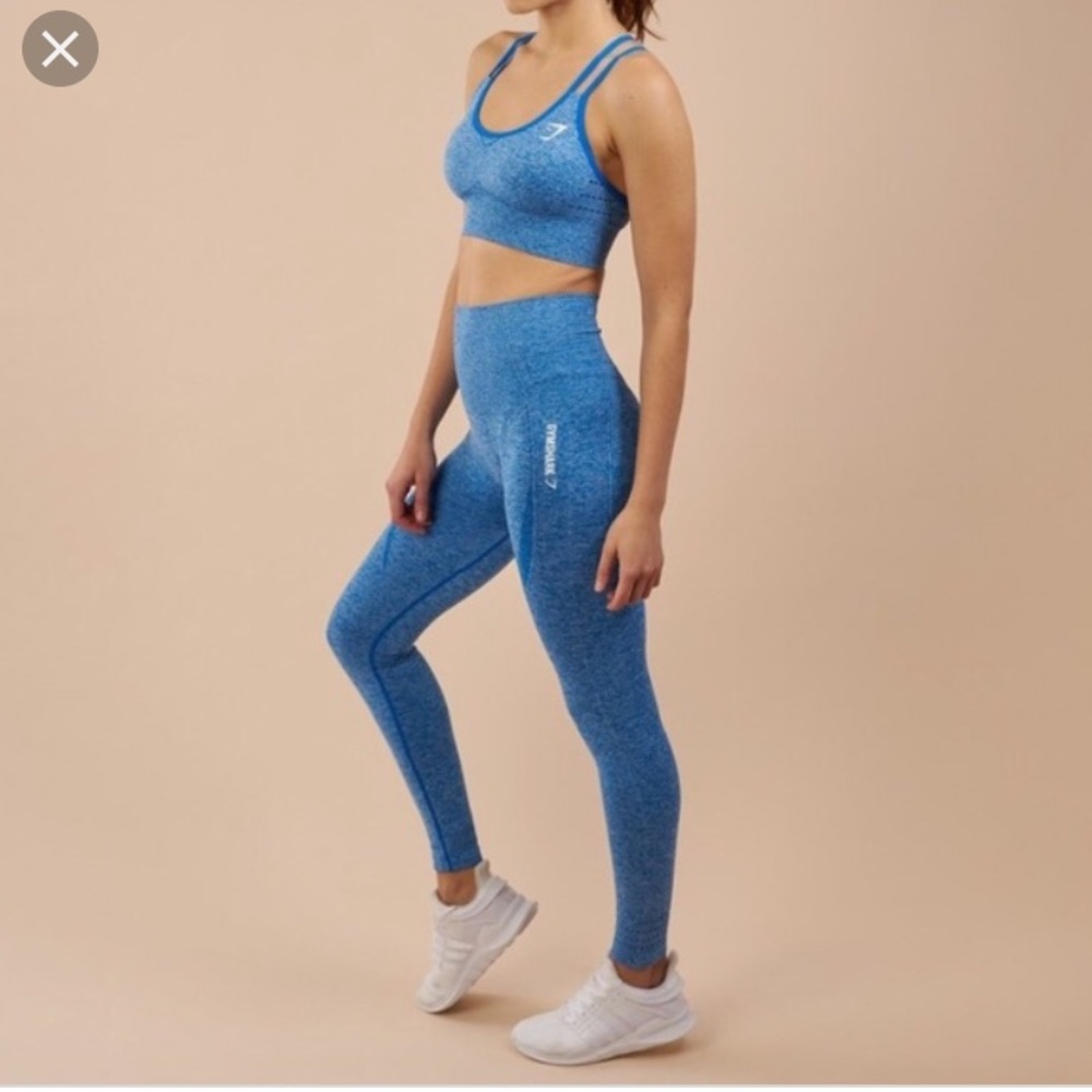 Gymshark Blue Seamless leggings cropped